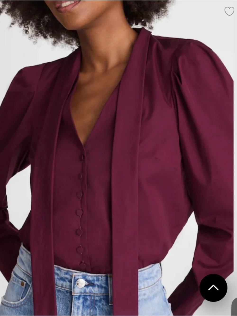 V-Neck Button-Front Top